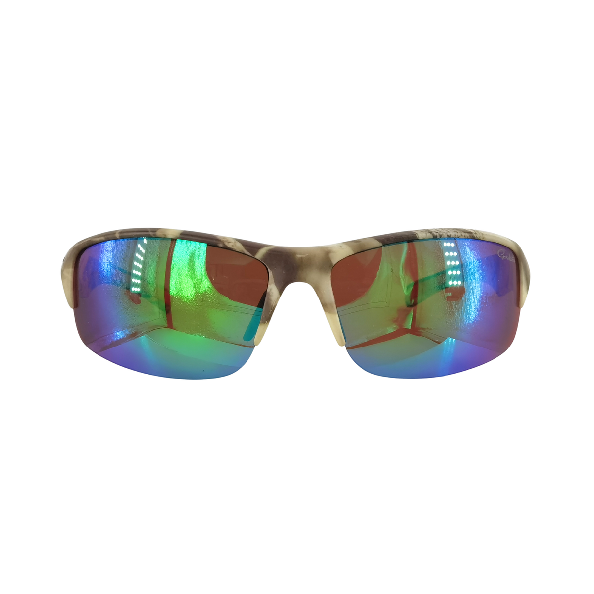 HALF-RIM CAMO SPORT POLARIZED SUNGLASSES