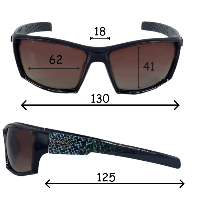 SPORTS SUNGLASSES FISHING WRAP POLARIZED (HK24260)