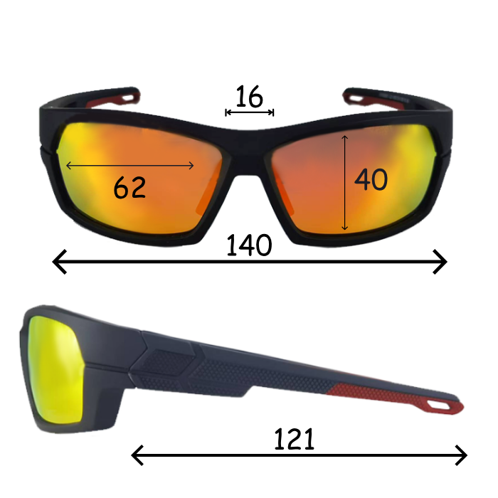 SPORTS SUNGLASSES FISHING WRAP POLARIZED (HK2518202)
