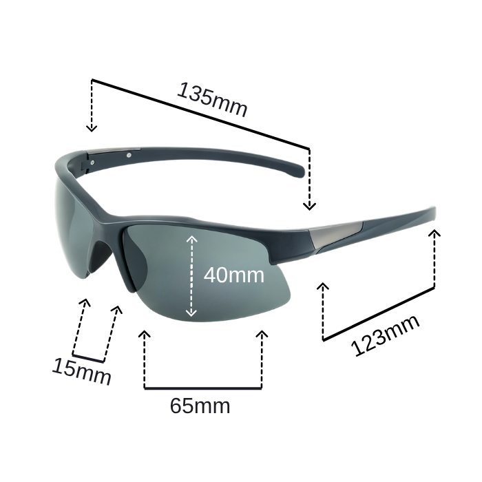 SPORT POLARIZED SUNGLASSES HALF-RIM RIDING