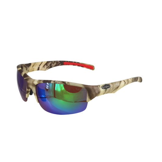 HALF-RIM CAMO SPORT POLARIZED SUNGLASSES