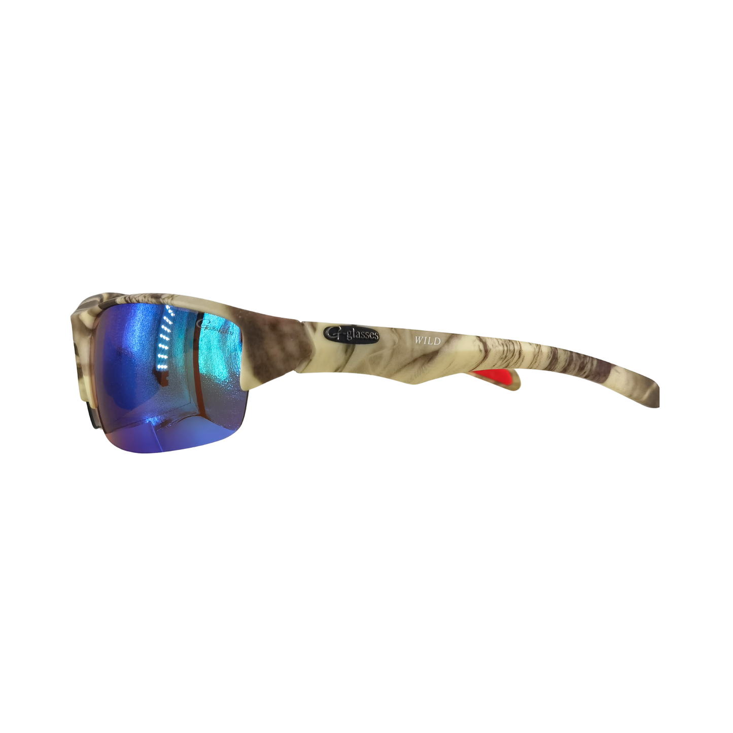 HALF-RIM CAMO SPORT POLARIZED SUNGLASSES