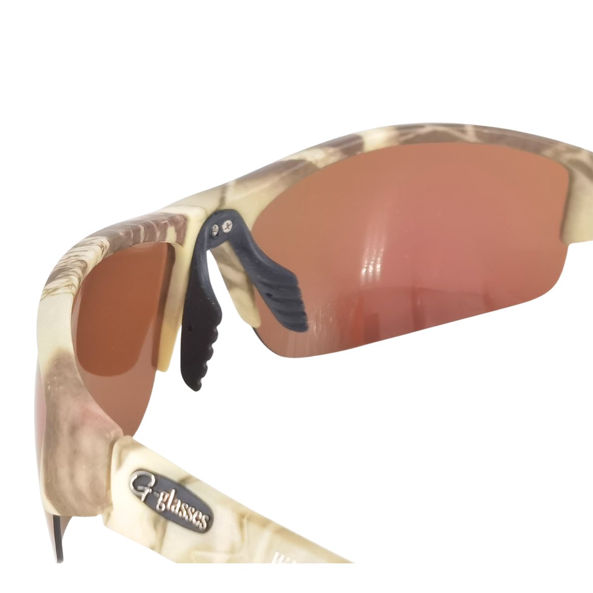 HALF-RIM CAMO SPORT POLARIZED SUNGLASSES