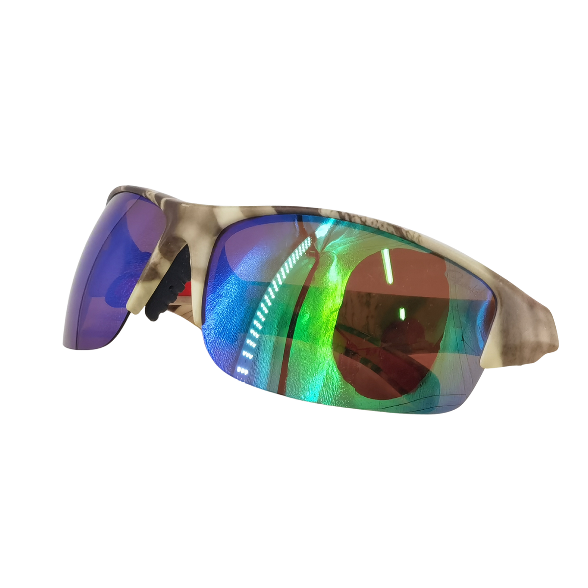 HALF-RIM CAMO SPORT POLARIZED SUNGLASSES